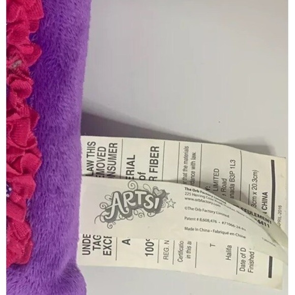 Throw Pillow Personalize R Artsi Purple Pink Girl 8 x 8 - Picture 5 of 5